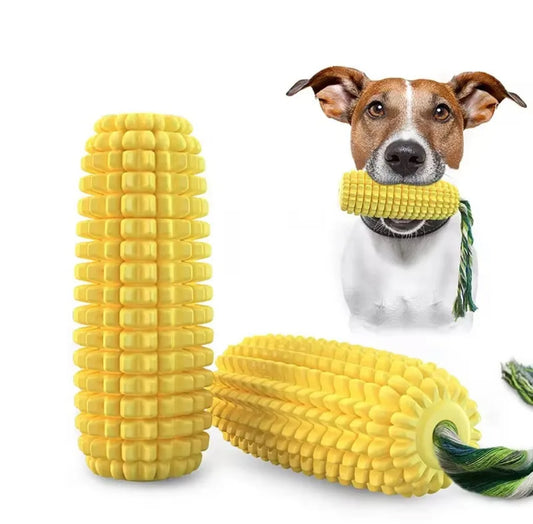 Squeaky Corn Dog Toy – Durable, Fun, and Perfect for Dental Health!