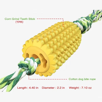 Squeaky Corn Dog Toy – Durable, Fun, and Perfect for Dental Health!