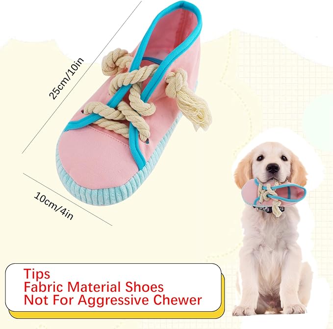 Shoe-Shaped Chew Toy – Perfect for Small and Medium Dogs